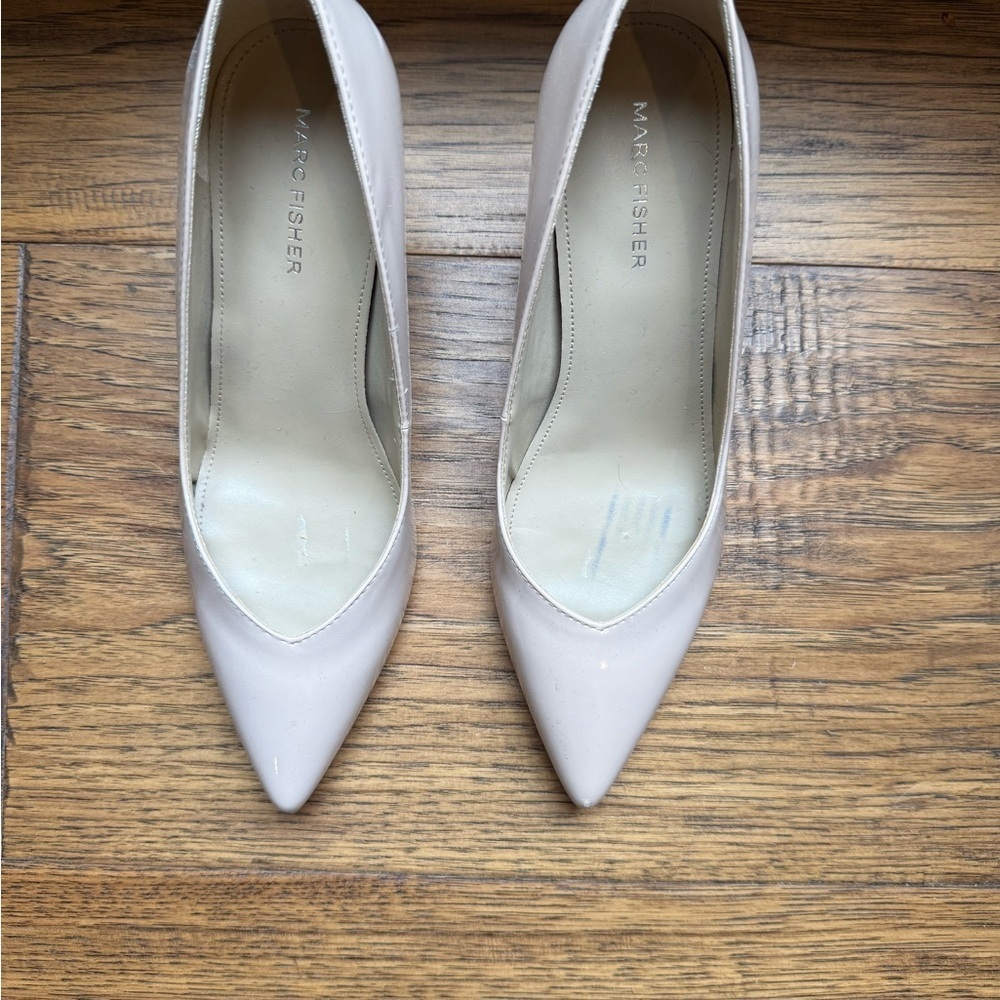 Marc Fisher Cream Block Heel Pumps - Picture 4 of 5